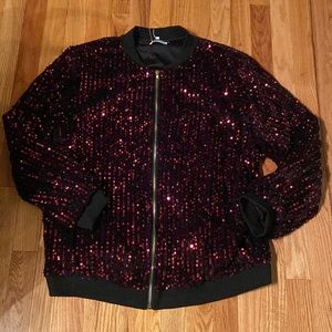 NEW Glitzy Zippered Jacket -Large